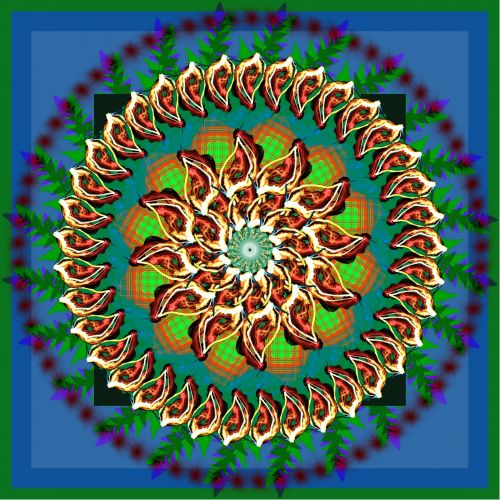 Green Patterned Mandala