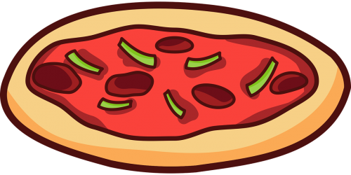 green pepper pepperoni pizza