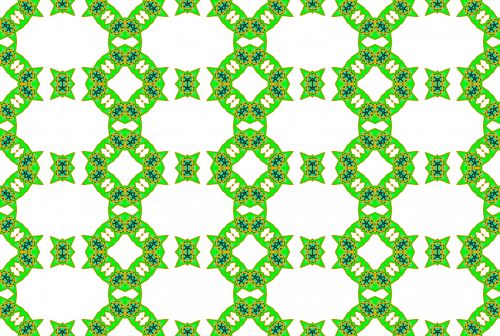 Green Seamless Geometric Pattern