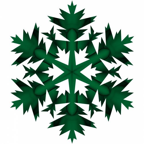 Green Snowflake II
