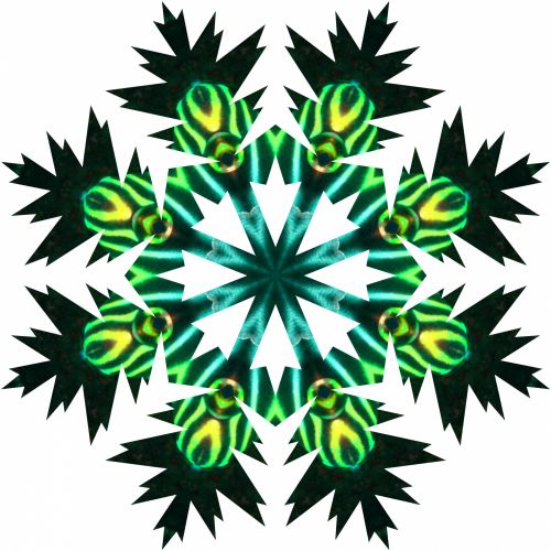 Green Snowflake III