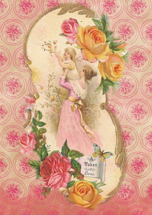 greeting card vintage rose