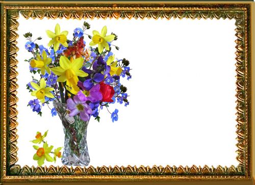 greeting card flower vase