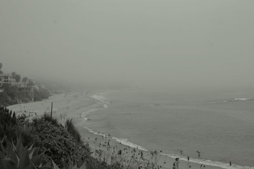 grey sky beach
