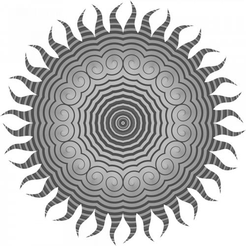 Grey Spiral Sun