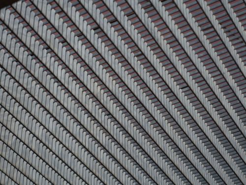 grid from the bottom metal