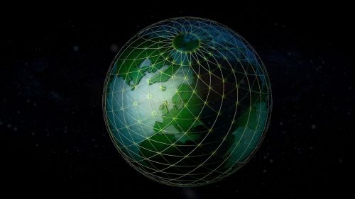 grid ball globe earth