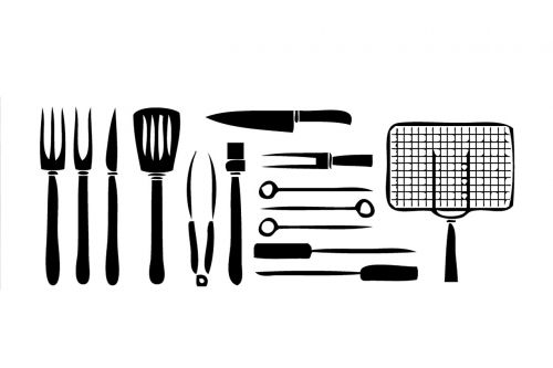 grill grilling accessories drawing