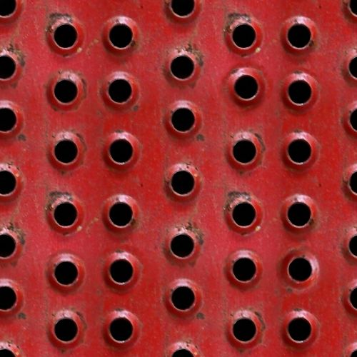 Grunge Metal Red Holes