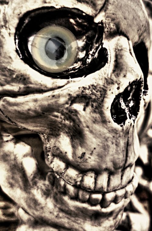Grunge Skull With Eyeball