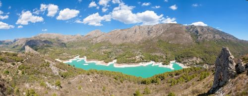 guadalest lake landscape