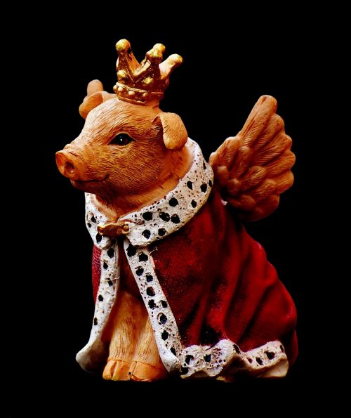 guardian angel piglet figure