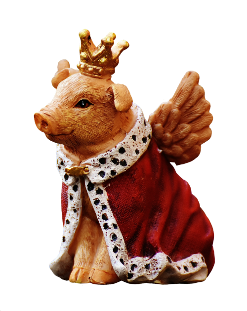 guardian angel piglet figure