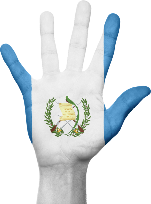 guatemala flag hand