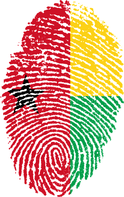 guinea bissau flag fingerprint