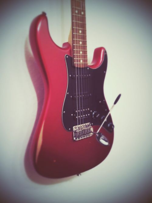 guitar stratocaster red