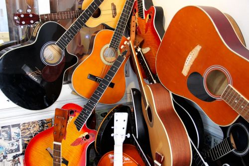 guitars musical instruments music