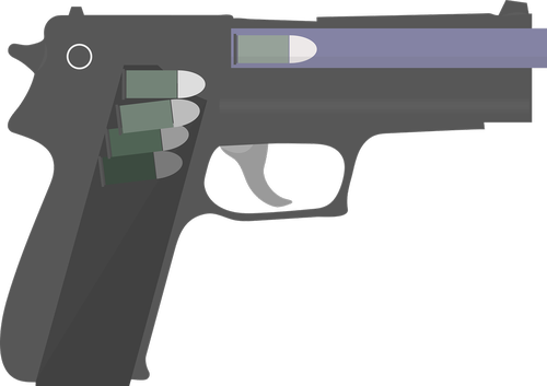 gun  pistol  bullet