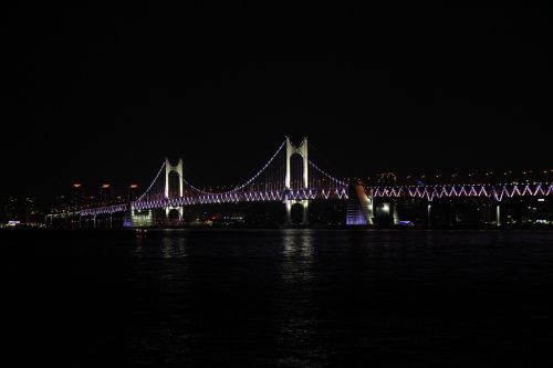 gwangan bridge night view sea