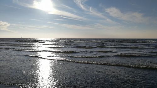 hai bian sand beach at dusk