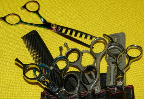 hairdresser scissors combs