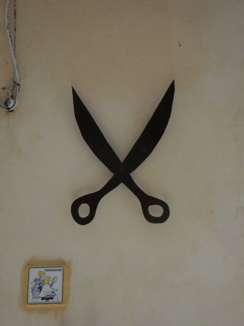hairdresser symbol scissors