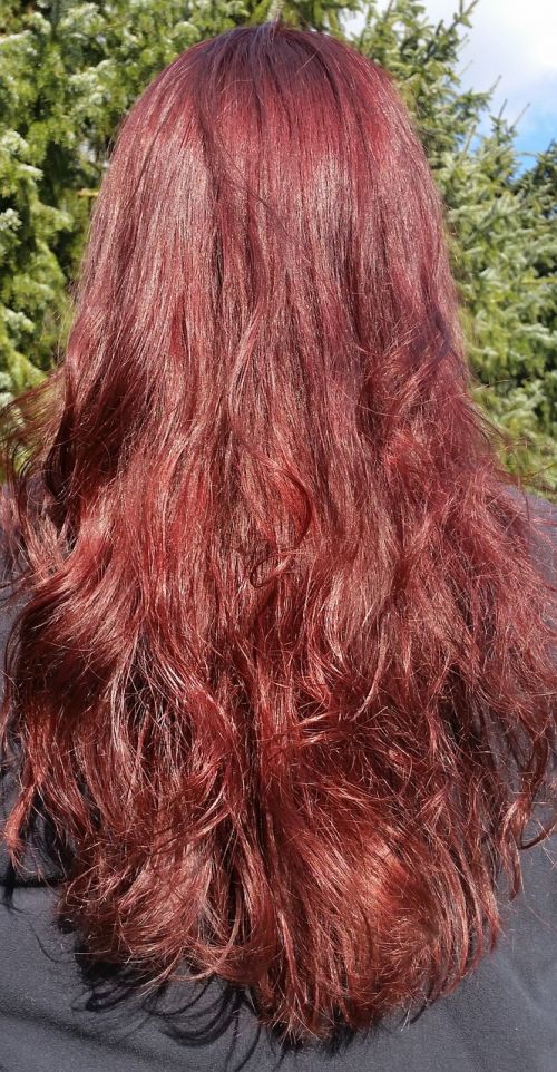 hairstyle hair red
