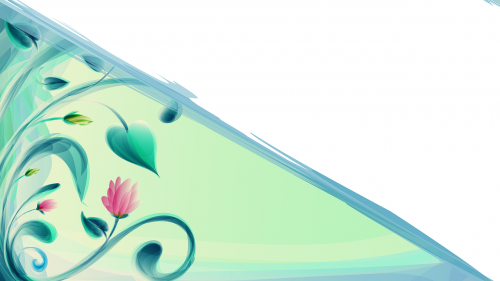 half frame design flower design background