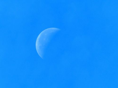 half moon sky blue