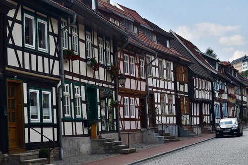 half-timbered houses  area harz  architecture