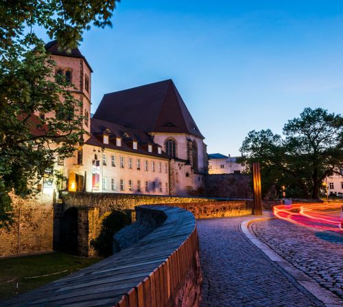 hall halle germany blue hour