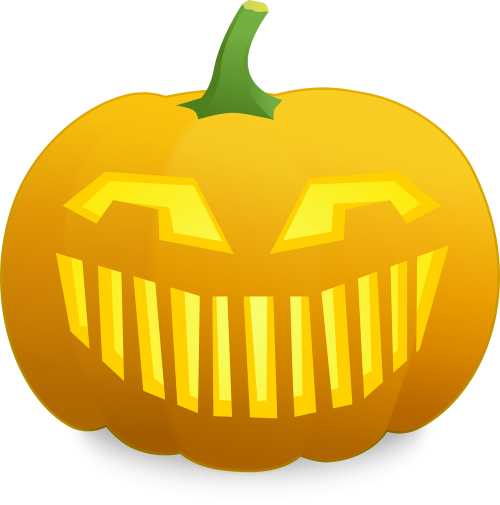 halloween pumpkin grinning