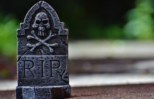 halloween tombstone grey