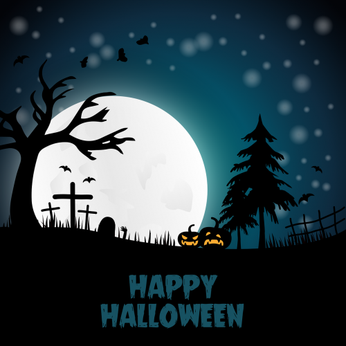 halloween vector night