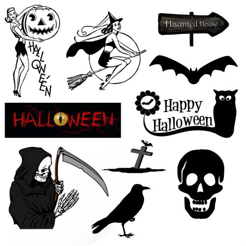 halloween icons symbols