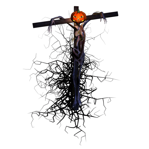halloween scarecrow pumpkin