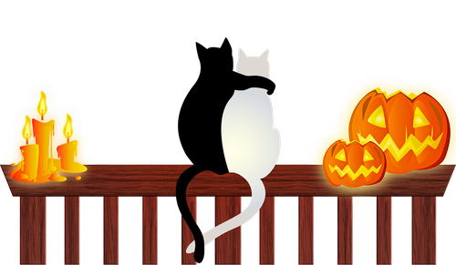 halloween cats  halloween candle  halloween