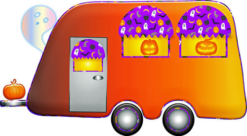halloween travel trailer  halloween  ghost