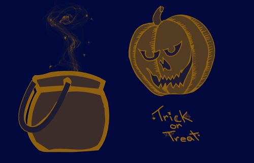 haloween trick or treat pumpkin