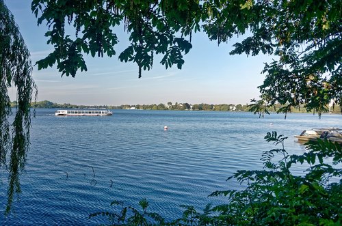 hamburg  outer alster  spring