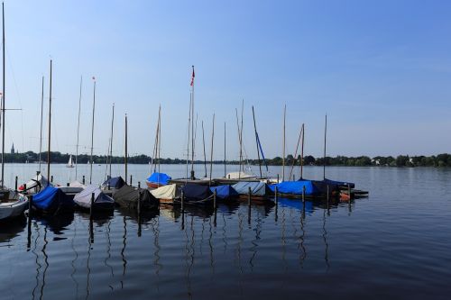 hamburg alster sailing boats