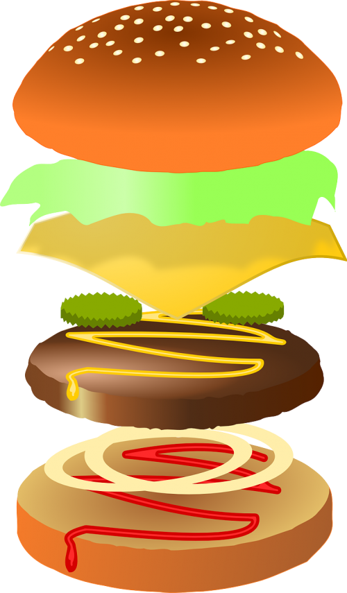 hamburger fast food snack