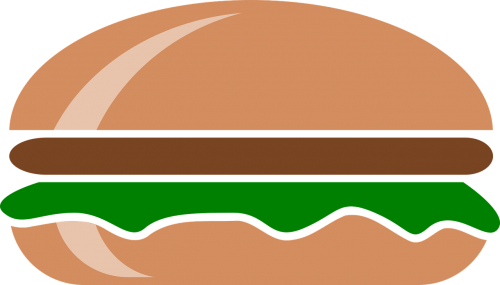 hamburger fast-food a sandwich