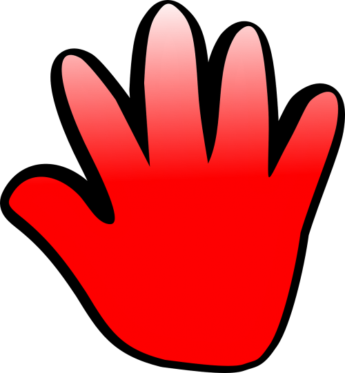 hand fingers red
