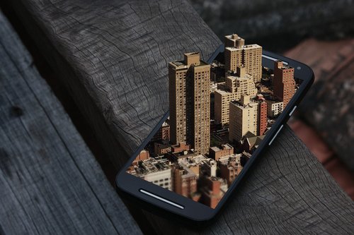 hand  smartphone  city