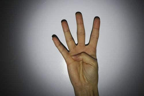 hand finger four