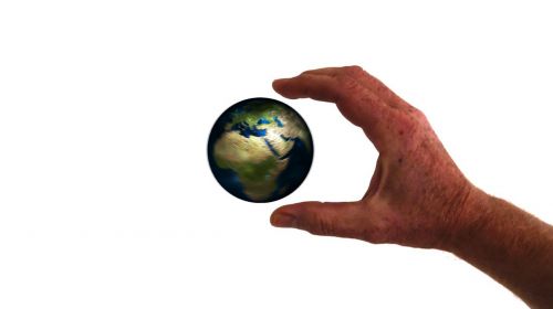 hand keep globe