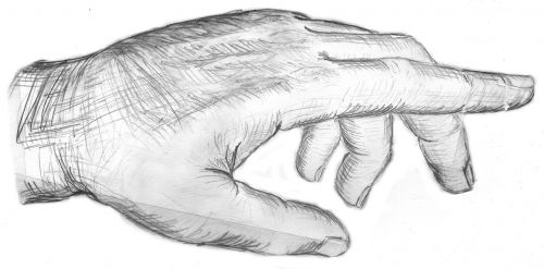 hand showing index finger