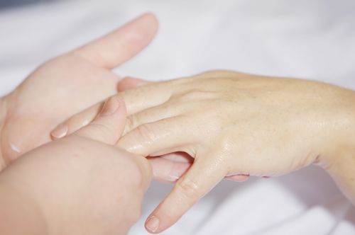 hand massage treatment finger