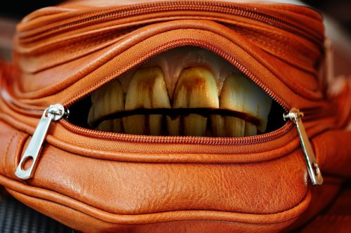 handbag open mouth